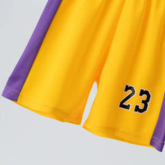 Summer Children's Basketball Uniform Set for Boys and Girls Sports Vest Shorts 23rd Handsome Style Ideal for Students